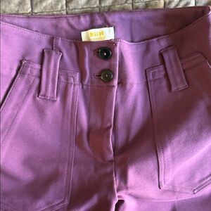 Maeve Mauve Buttoned Trousers